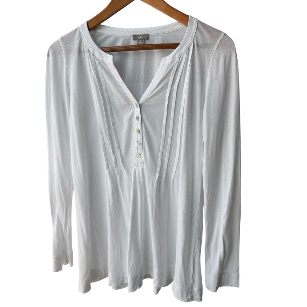 J. JILL Top Womens S White Lightweight 100% Cotton Breathable Natural Fiber